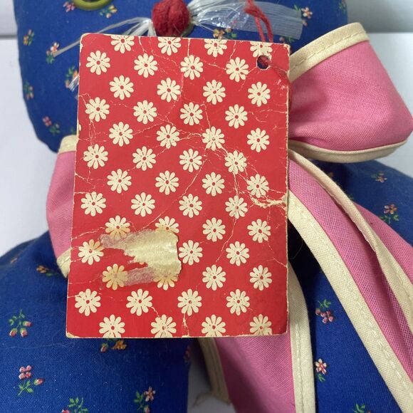 Vtg 1980s Calico Critters Boot Stuffer Puss In Boots Blue - Picture 6 of 6